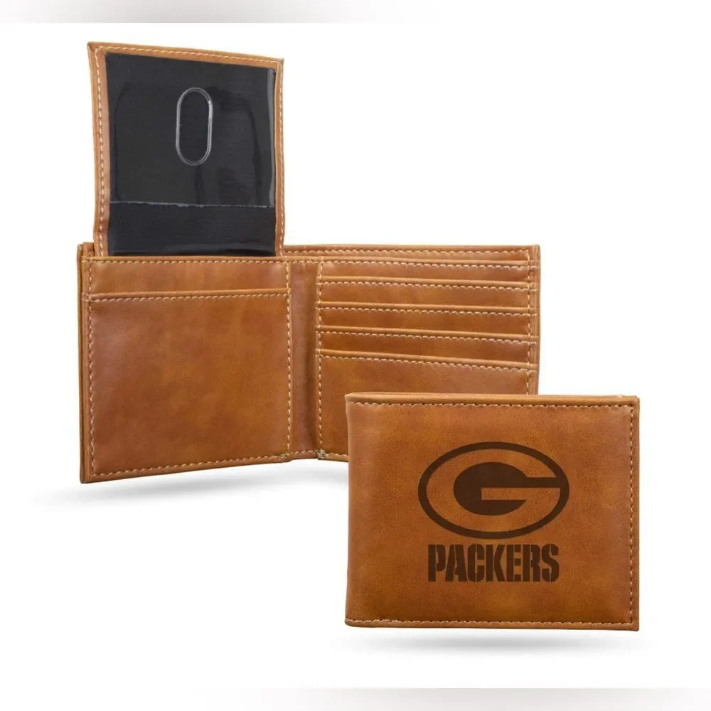 Rico Industries NFL Laser Engraved Bill-fold Wallet,Slim Design NWOT